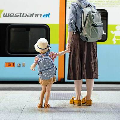 Reisen mit dem KlimaTicket Ö Familie in der Westbahn
