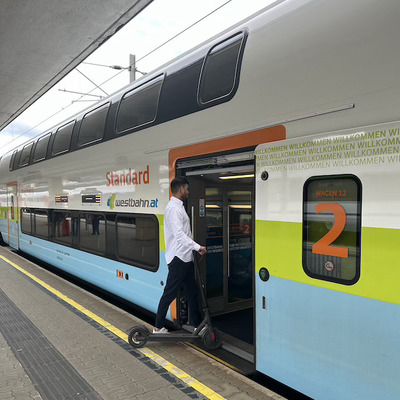 E-Roller Mitnahme in der Westbahn