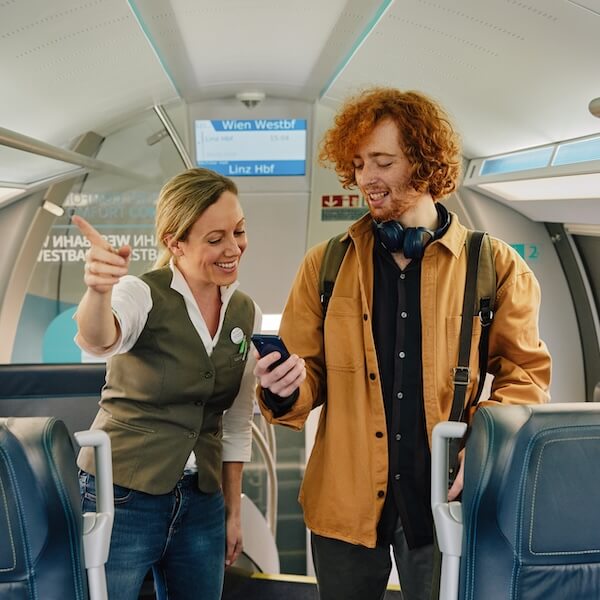 Upgrade in die Comfort Class der Westbahn