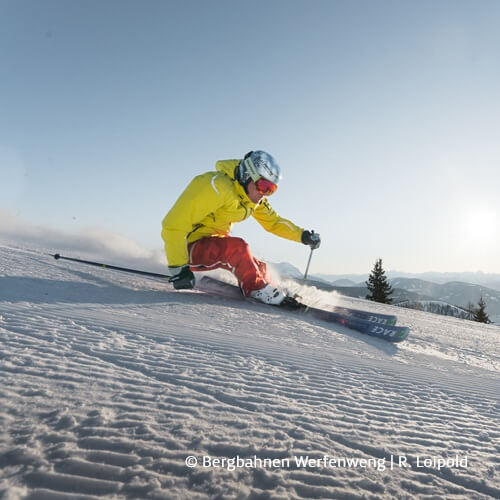 With the Westbahn to the ski area Werfenweng