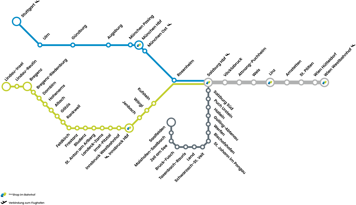 Westbahn network 2026 Westbahn network 2026