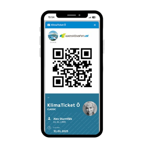 Travelling on the Westbahn with the digital KlimaTicket Österreich