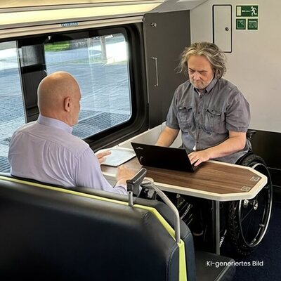 PRM area in a Westbahn train